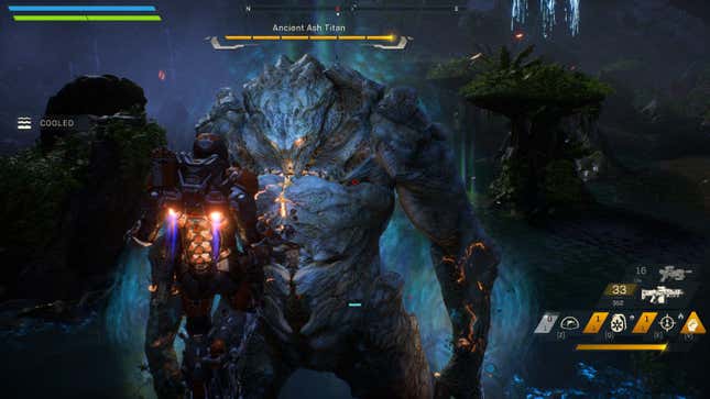 A Javelin faces off against a Titan.
