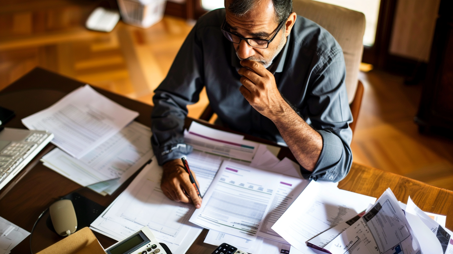 how to calculate annual income - man sitting at desk