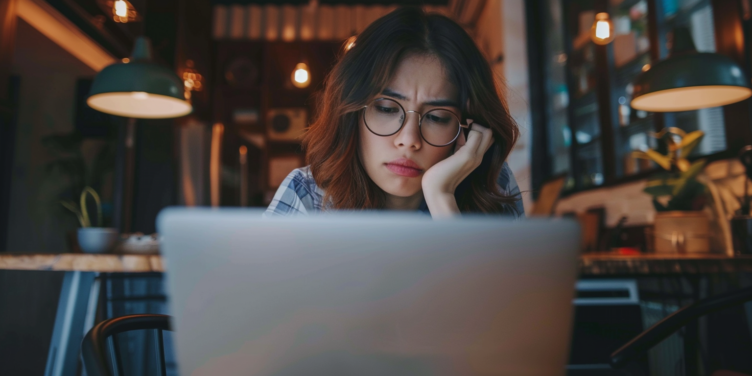 overtime on biweekly payroll - woman looks at her laptop